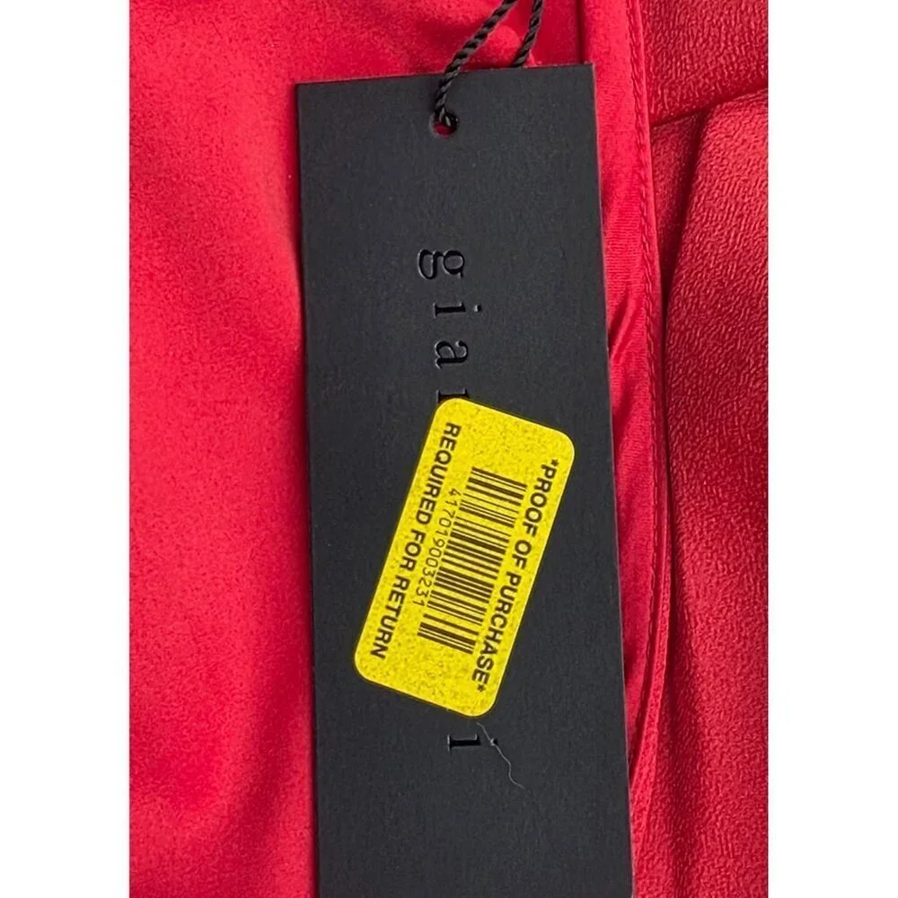 NWT Women's - Gianni Bini Peyton Red Satin Halter Dress, Size 12 - Picture 8 of 10